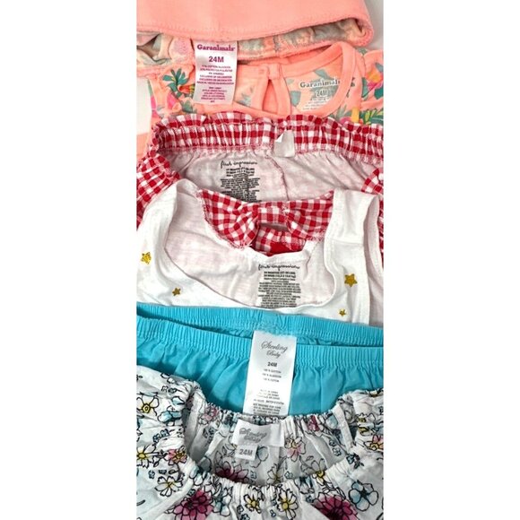 Baby Girl's Outfits - Peach Floral, Red‎ & White Check, Turquoise & White -24 M - Picture 8 of 8